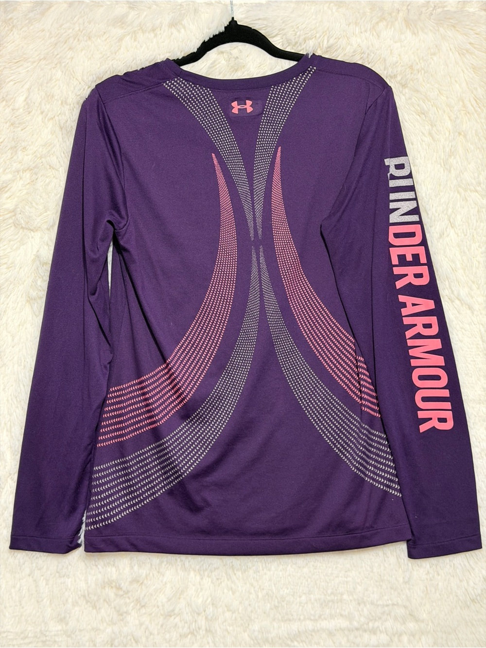 Under Armour Womens Semi Fitted Heat Gear Tee Size SM Purple Running Sporty Gym - Picture 5 of 9